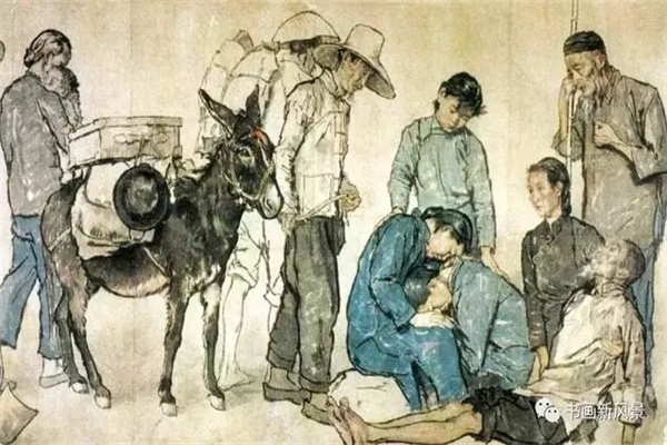 蒋兆和水墨人物画作品欣赏​